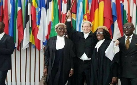 Marietta Brew Appiah Oppong in the court room of the International Tribunal of the law of the Sea