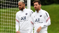 Lionel Messi tare da Neymar a training din PSG