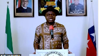 Bayelsa Governor Douye Diri do state broadcast on di impact of di flood disaster