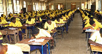 Some students sitting for their BECE