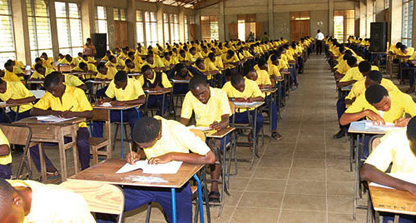 Students writing examination