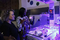 Ambassador Shani Cooper with officials at the Kumasi South Hospital Neonatal Unit