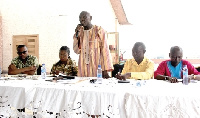 File photo: Alhaji Idris Hassan addressing a gathering