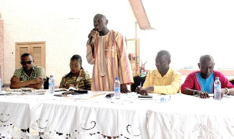 File photo: Alhaji Idris Hassan addressing a gathering