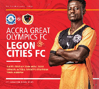 Legon Cities will face Accra Great Olympics on matchday two