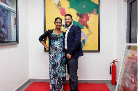 Majid Michel and wife