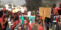 NDC supporters demonstrate in Damongo