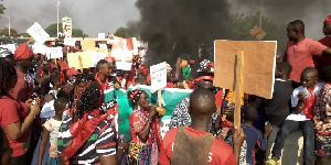 NDC supporters demonstrate in Damongo