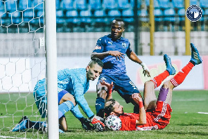 John Antwi in action for Pyramids FC