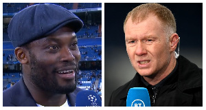 Michael Essien (left) and Paul Scholes