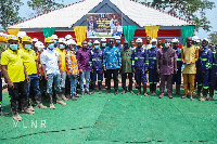 Samuel A. Jinapor and his deputy with dignitaries at the event