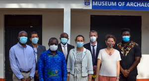 The Ambassador of France and some authorities of the University of Ghana