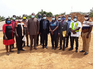 A photo of the MCE and other key stakeholders on the construction site