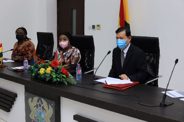 Shirley Ayorkor Botchwey with her Chinese counterpart