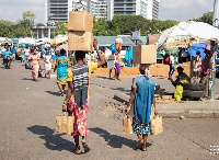 Some market head porters, known as kayayei supported with dignity kits