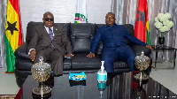 ECOWAS chair Akufo-Addo (left) with Guinea-Bissau President Umaru Sissoco Embalo