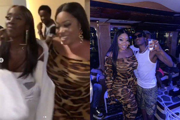 Moesha was spotted with Tiwa Savage and Wizkid