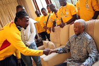 Black Stars players paid a courtesy call on Nelson Mandela in 2010