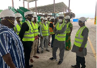 Some of the Ministers inspecting the plant