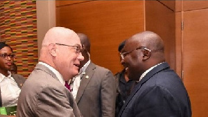 Robert P. Jackson, US Ambassador to Ghana with Dr. Mahamudu Bawumia