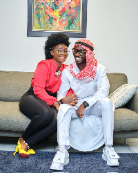 Okyeame Kwame and wife