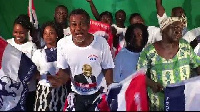 Lucky Mensah with other NPP supporters