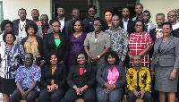 The trainees in a group photo