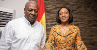 John Dramani Mahama (left) with Jean Mensa (right)