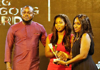 Officials of Innova DDB Ghana receiving the award