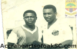 Amusa Gbadamosi with Brazilian Pele