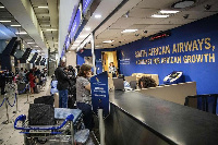 Travellers at the O.R. Tambo International Airport in Johannesburg. PHOTO | MICHELE SPATARI | AFP