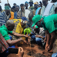 Ya-Na Abukari planting his tree