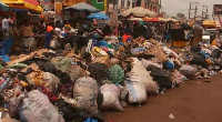 Heaps of rubbish left in the open at Madina