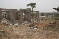 A photo of one of the demolished buildings