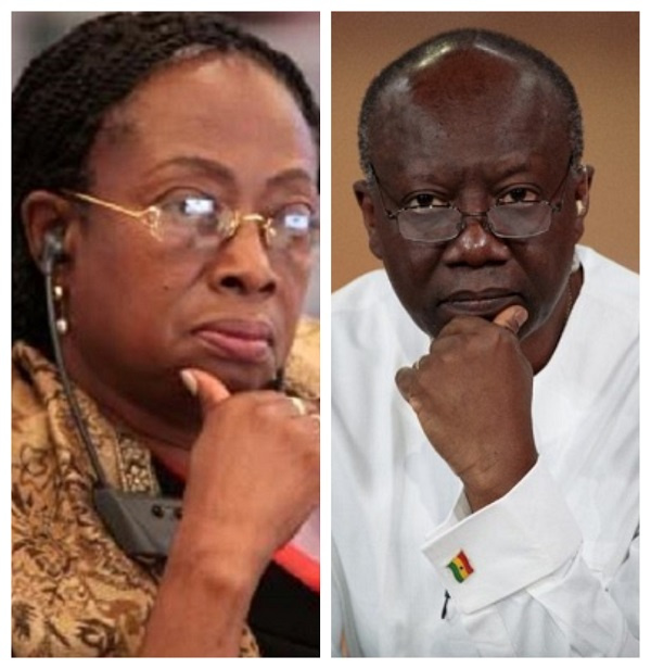 Former Chief Justice Sophia Akuffo and Ken Ofori-Atta