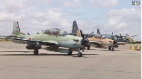 Some of the fighter jets at the Niamey Airport