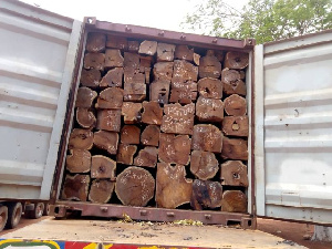 Wood being transported