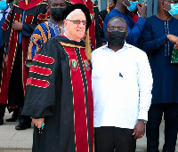 Rev. Father Andrew Campbell pictured with the Vice President, Dr. Bawumia