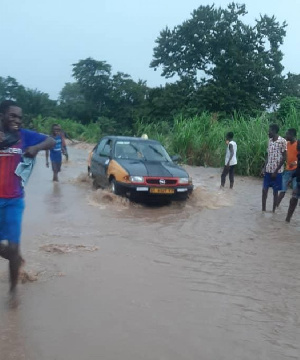 Several acres of food crops were also destroyed by the flood