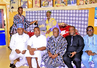 UMB CEO (midle) with the Yaa-Naa at the Gbewaa Palace, Yendi