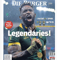 A leading Afrikaans newspaper celebrated the victory with the line