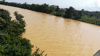 Polluted water body, Pra River