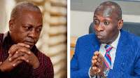 Former President John Dramani Mahama and NPP Deputy Director of Communications, Owusu Bempah