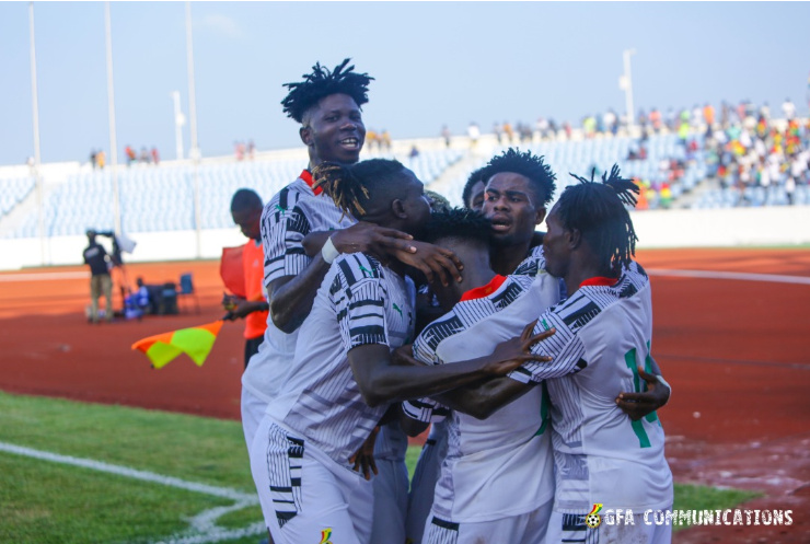 Black Galaxies celebrate a goal