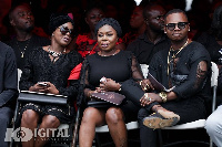 Mzbel, Afia Schwarzenegger and Tornado at the burial of Ebony