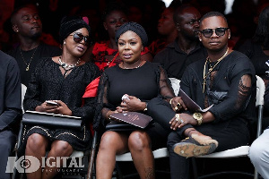 Mzbel, Afia Schwarzenegger and Tornado at the burial of Ebony