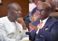 Attorney General Godfred Dame (right) and Finance Minister Ken Ofori-Atta