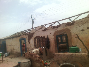 A section of the devastated property after the rainstorm