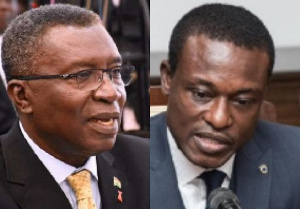 Prof Kwabena Frimpong-Boateng (left), Special Prosecutor Kissi Agyebeng