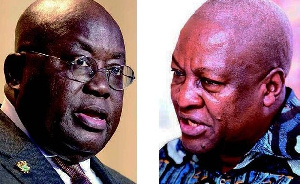 The two presidential candidates for the major political parties in Ghana; NPP, NDC